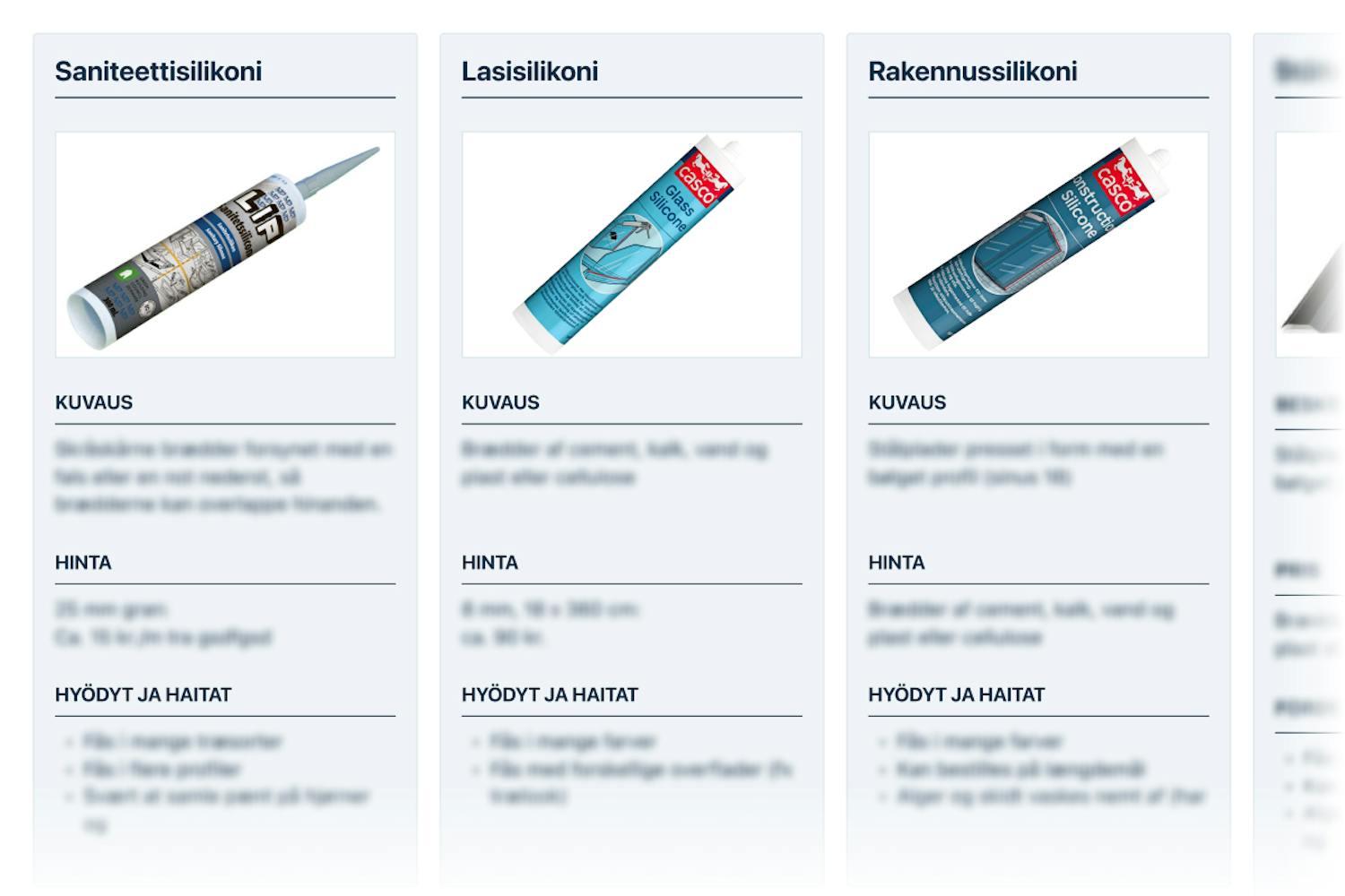 Saumasilikonit Saumasilikonit